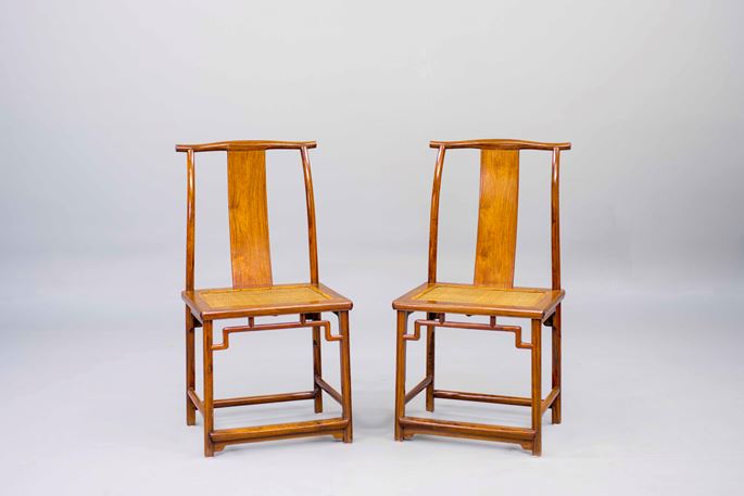 A pair of Huanghuali Wood Side Chairs | MasterArt